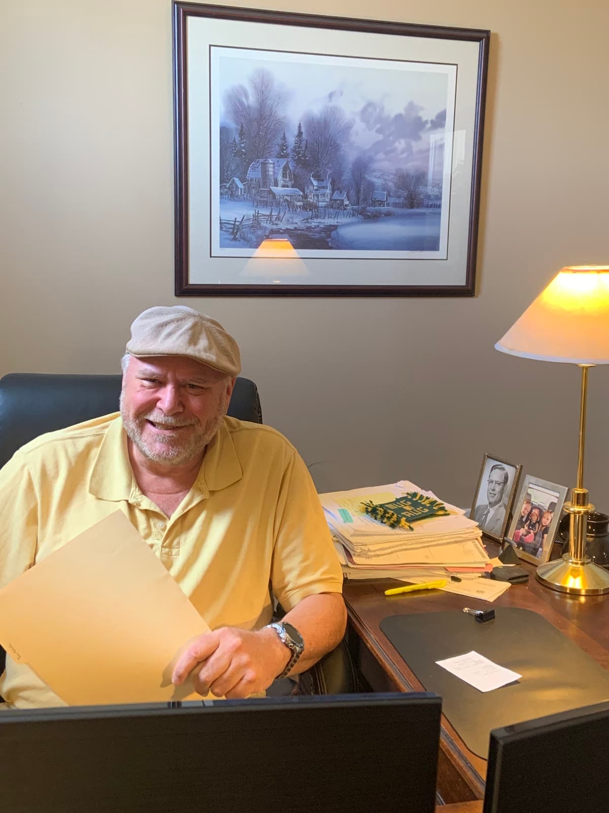TJ Thorlackson at his desk